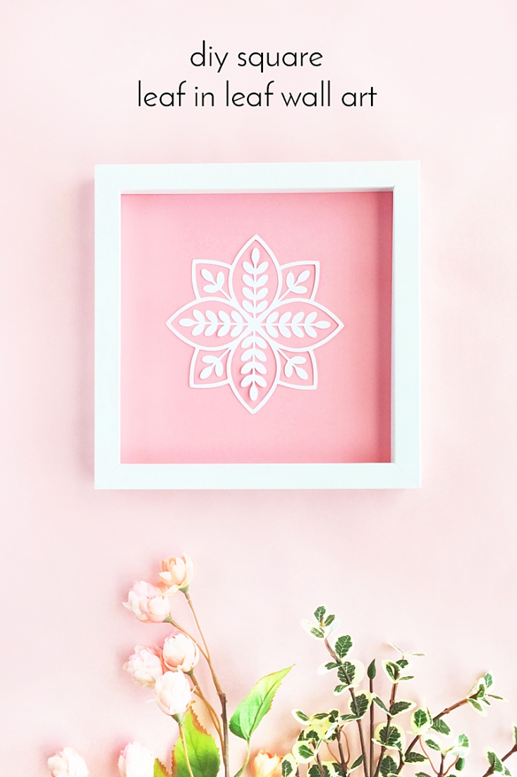 DIY Leaf In Leaf Wall Art - Maritza Lisa - Make your own wall art with your favorite leaf design, a picture frame and cardstock. Click through for the instructions of this DIY and Crafts tutorial!