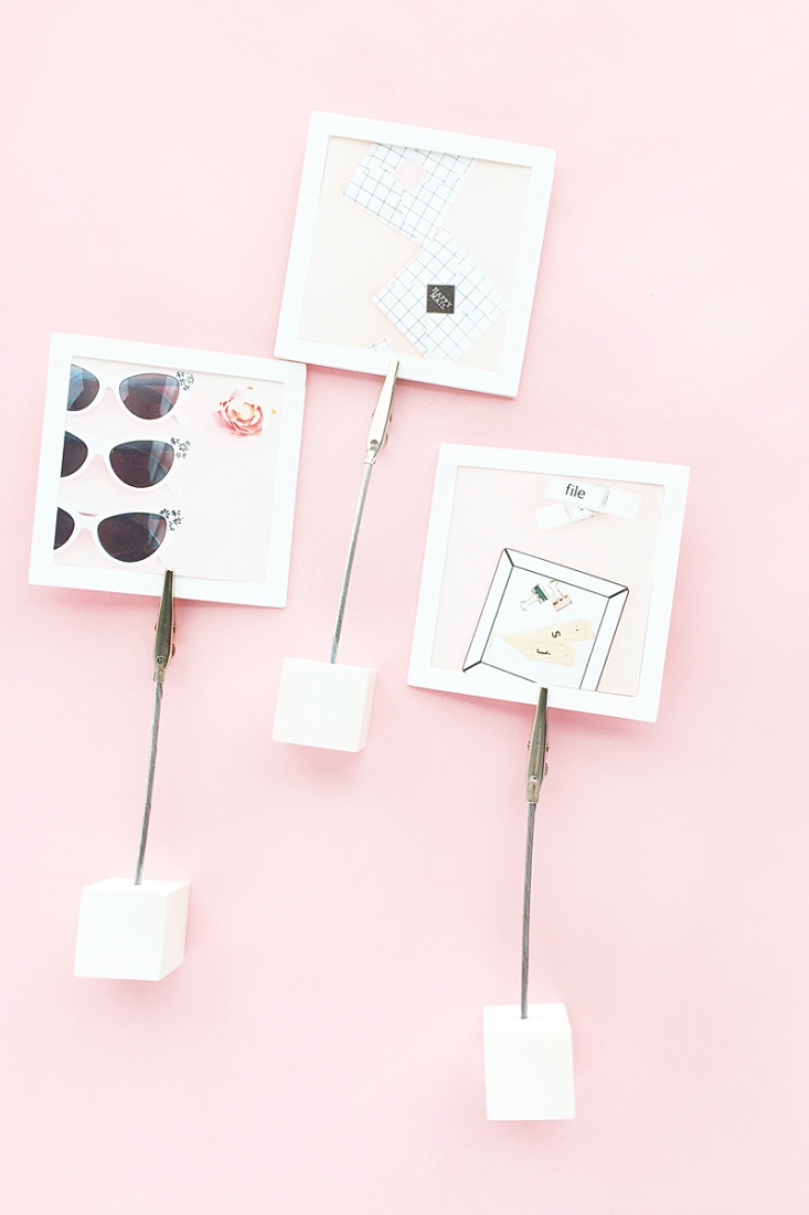 DIY Mini Picture Frames - Maritza Lisa - how to make handmade paper photo frames with this free cut file or PDF template! Click through to download!