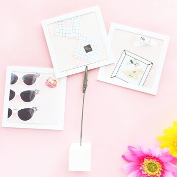 DIY Mini Picture Frames - Maritza Lisa - Create your own mini picture frames with this free cut file or PDF file! Click through to download!