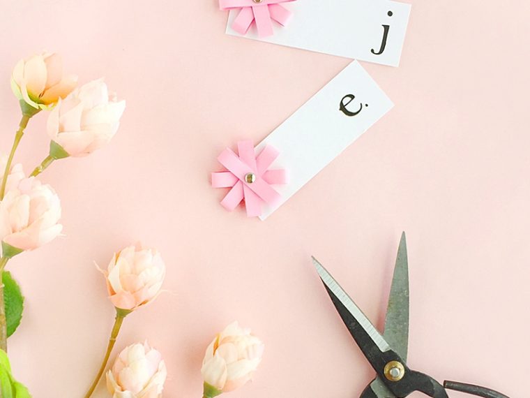 Quick and Easy DIY Monogrammed Gift Tags - I'm taking 2 favorites to make cute personalized gift tags. Perfect for all your gifts and packages! Click through for this DIY and Crafts tutorial