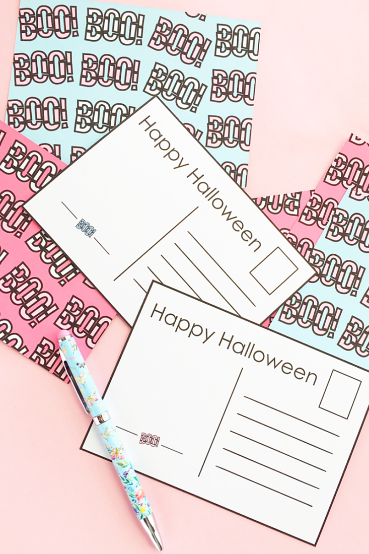 DIY Boo Halloween Postcards - Maritza Lisa: Looking for DIY Halloween Crafts? Why not make and send these cute postcards?