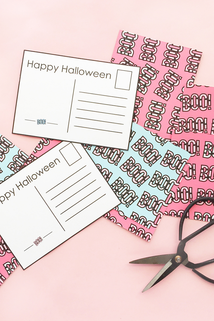 DIY Boo Halloween Postcards - Maritza Lisa: How to make a postcard for Halloween!