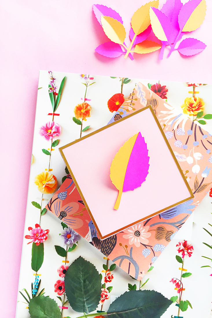 DIY 3d Paper Leaf Gift Toppers - Add a little dimension to your packaging with this quick and easy arts and crafts tutorial on Maritza Lisa!