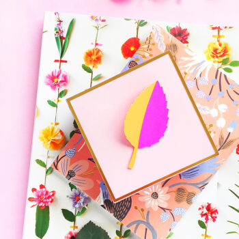 DIY 3d Paper Leaf Gift Toppers - Add a little dimension to your packaging with this quick and easy arts and crafts tutorial on Maritza Lisa!