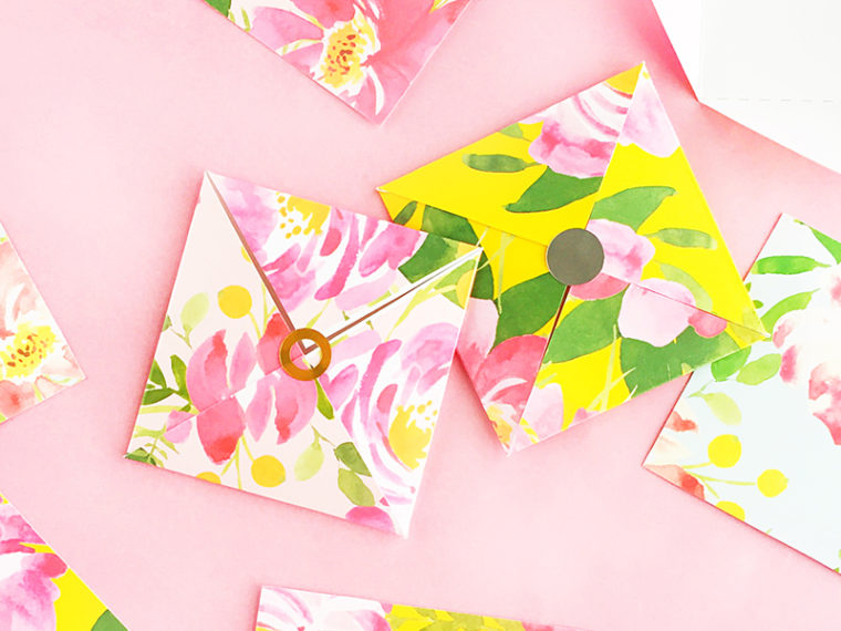 DIY Floral Patterned Envelope and Tag Set on The House of Wood - This week I am at the House of Wood sharing this free template and stationery tutorial!