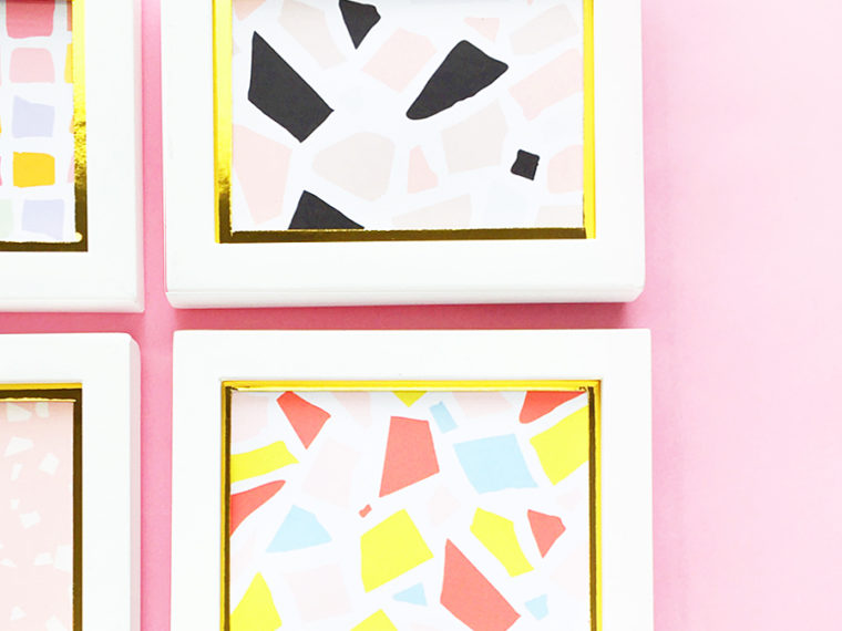 DIY Terrazzo Wall Art on The House of Wood - sharing a quick, cheap and easy way to incorporate terrazzo into your home. Click through for details!