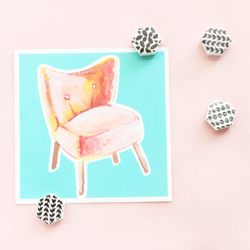 DIY Patterned Magnets - Maritza Lisa for The House of Wood. Take your unused or leftover tiles and make cute patterned magnets!