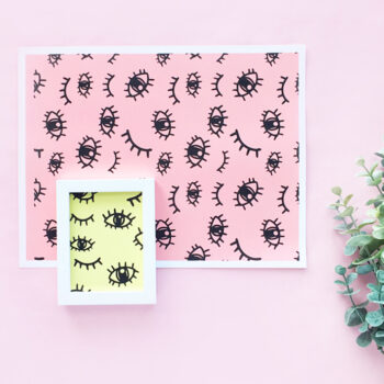 DIY Eye Patterned Wall Art - Maritza Lisa: Want an easy way to update your home decor, try using framed patterns! Click through for the tutorial! #diy #tutorial #crafts #homediy #wallart