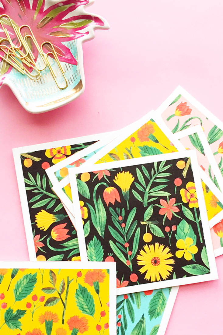 Easy Pretty DIY Botanical Notecards on Maritza Lisa - Make your pretty floral stationery with this quick and easy tutorial!