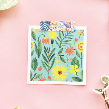 DIY Leaf Patterned Decorative Tape on Maritza Lisa - Make your pretty decorative or washi tape with this easy tutorial. Click through for details! #diy #tutorial #washitape #stationery #crafts