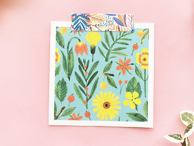 DIY Leaf Patterned Decorative Tape on Maritza Lisa - Make your pretty decorative or washi tape with this easy tutorial. Click through for details! #diy #tutorial #washitape #stationery #crafts
