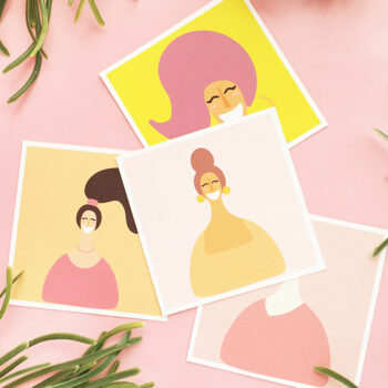 DIY Girl Power Notecards on Maritza Lisa. A flat note card to diy for your favorite girls and women. Click through for the tutorial!