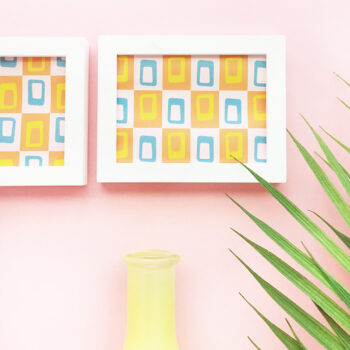 DIY Retro Artwork on Maritza Lisa: Design your own retro mid-century modern patterns with this font! Click through for the quick and easy tutorial!