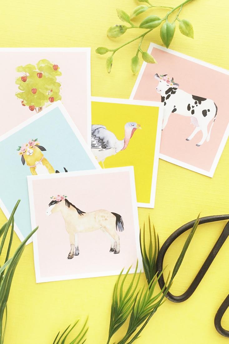 DIY Farm Animal Flash Cards - Maritza Lisa