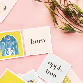 DIY Farm Animal Flash Cards on Maritza Lisa - create your own whimsical double sided flash cards with this DIY and Crafts tutorial!