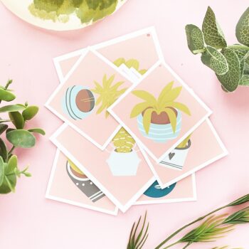 DIY Abstract Plant Gift Tags on Maritza Lisa - Make your own diamond shaped tags with gorgeous abstract art on them for loved ones. Click through for the tutorial!