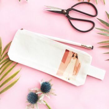 DIY Abstract Graphic Pencil Cases on Maritza Lisa - make your own modern stationery with abstract imagery using iron on transfer sheets!