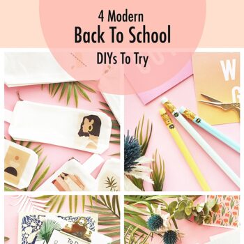 4 Modern Back To School DIYs To Try - Tutorials on how to make modern stationery for school, your desk or office! #diy #crafts #tutorial #backtoschool #backtoschooldiy #school #office #diyStationery