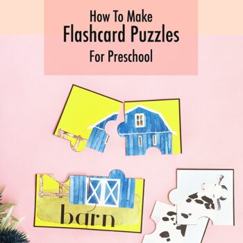 DIY Flashcard Puzzle on Maritza Lisa - Make early learning fun for kids by turning sight word flashcards into puzzles! Click through for the tutorial!