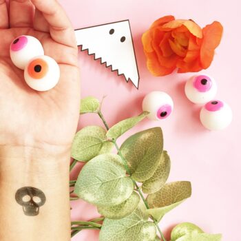 DIY Temporary Tattoos For Halloween - Click over and I will show you how to use Silhouette Studio to make these super easy tattoos for Halloween!