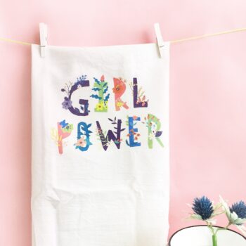 Hosting a Girls' Night or an all-female Friendsgiving soiree? Try making these super easy Girl Power Tea Towels. These towels will brighten any kitchen!