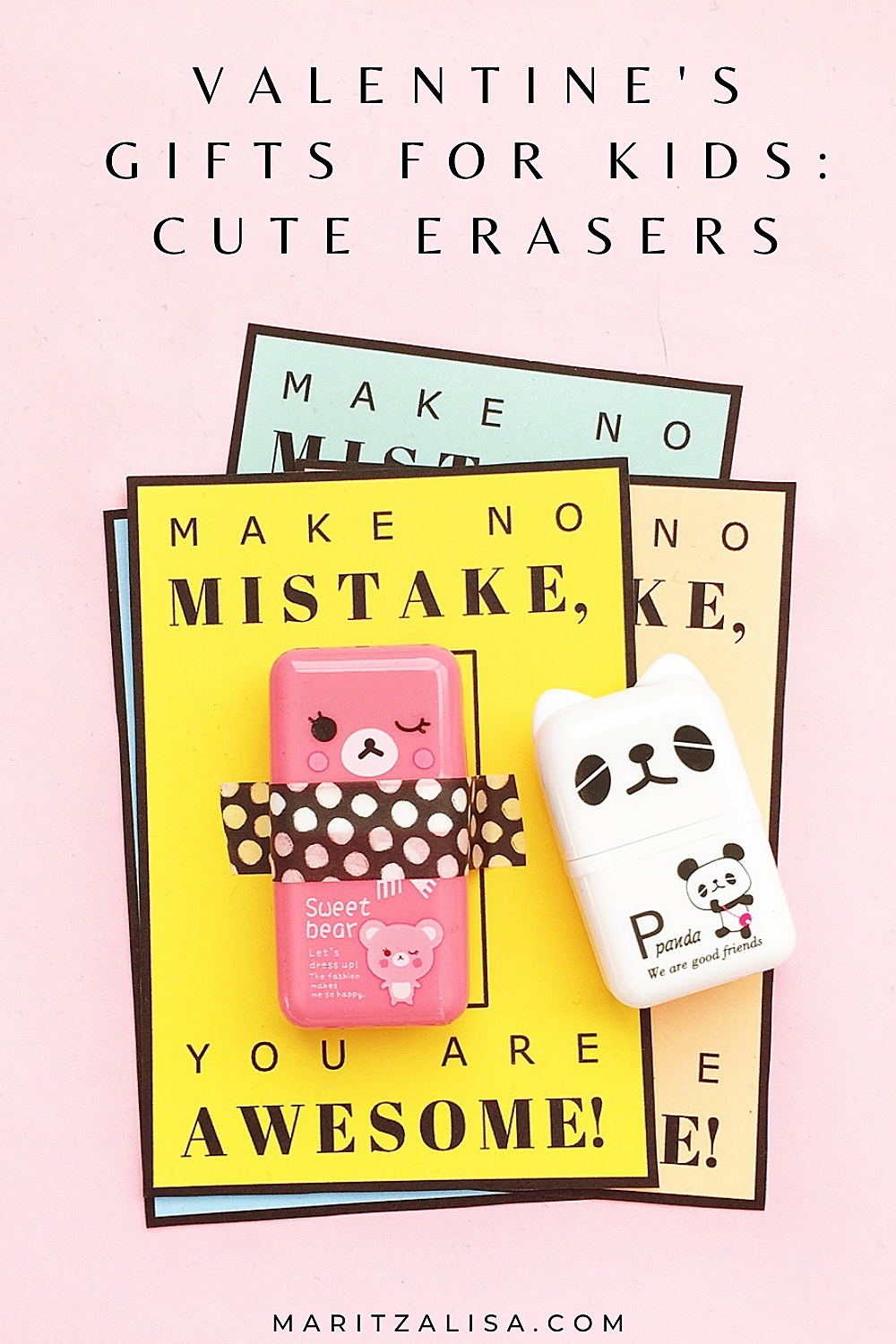 Valentine Gifts For Kids - Cute Erasers
