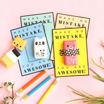 Looking for ideas for your DIY Valentine's Gifts? Try giving these Cute Erasers! Perfect for classroom gifts and for teachers!