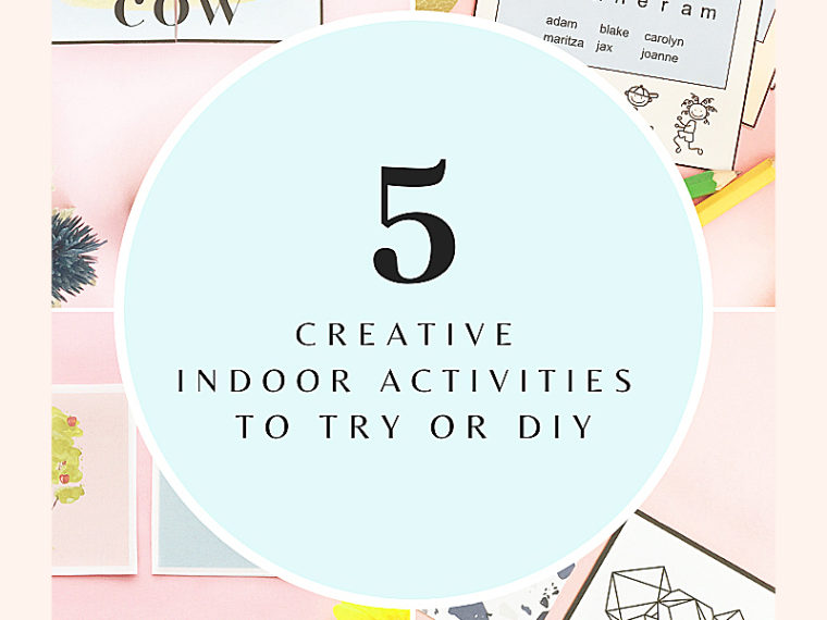 Looking for ideas for indoor activities? Try these 5 Creative Indoor Activities To Try Or DIY. They will keep everyone busy in a very fun way!