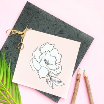 Free Printable Coloring Page on Maritza Lisa - Color your own pretty floral wall art with this free printable. Perfect for your walls or as a gift!