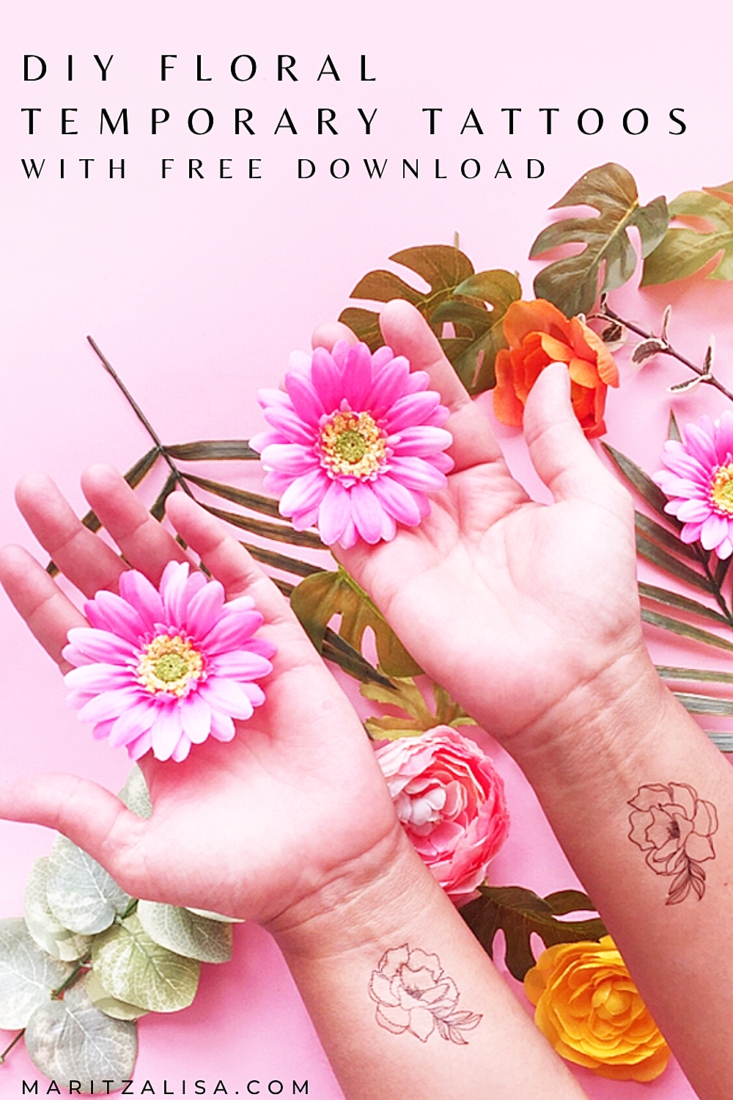 Watercolor Flowers Temporary Tattoos – EverjoyLife