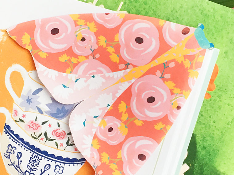 DIY Bookmarks - This tutorial shows you how to make DIY Bookmarks with paper moths! Free printable available for download!