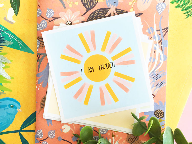 DIY Affirmation Cards - This tutorial shows you how to make your own printable affirmation cards with a free download!