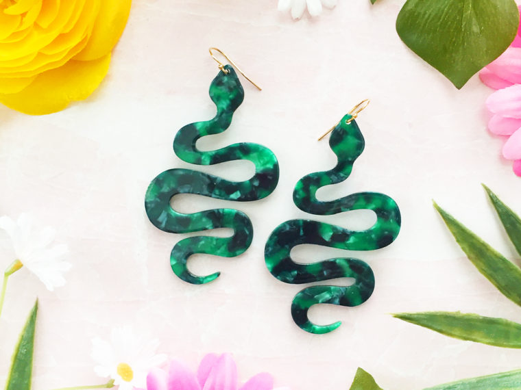 DIY Jewelry - Snake Statement Earrings