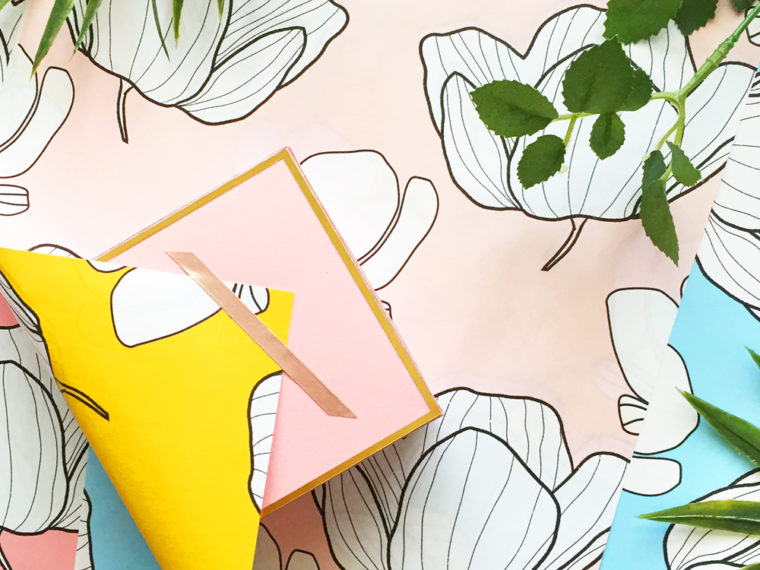 DIY Coloring Page Gift Wrap - Create your own gift wrap that you can print, color and use to wrap small pretty packages - free download!