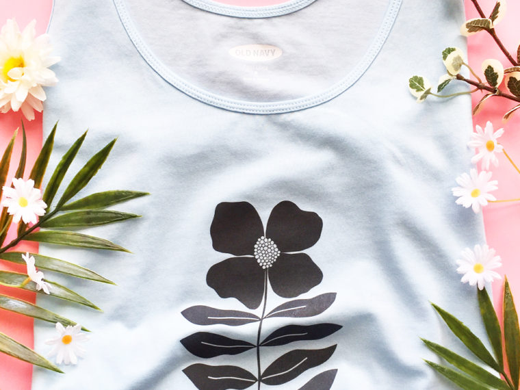 How To Make A DIY Flower Tank Top - This tutorial on Maritza Lisa will show you how to customize a tank with a flower image
