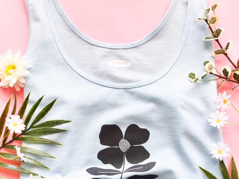 How To Make A DIY Flower Tank Top - This tutorial on Maritza Lisa will show you how to customize a tank with a flower image