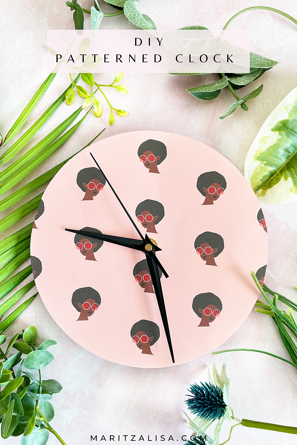 DIY Patterned Paper Clock