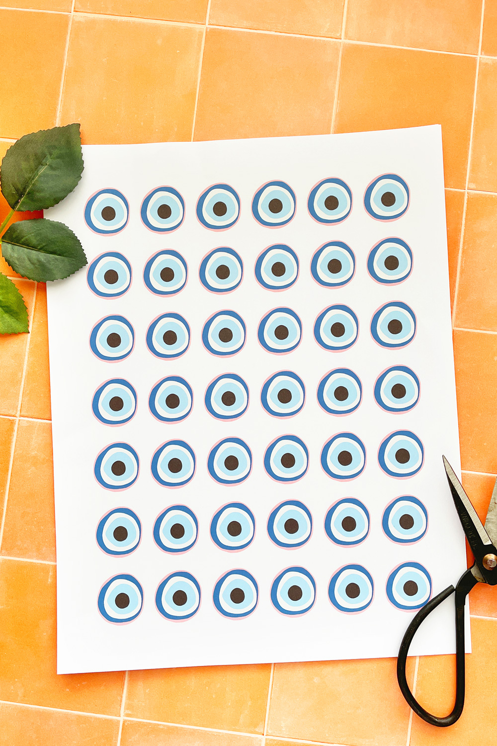 DIY Evil Eye Stickers - Print and Cut The Evil Eye Images on Sticker Paper