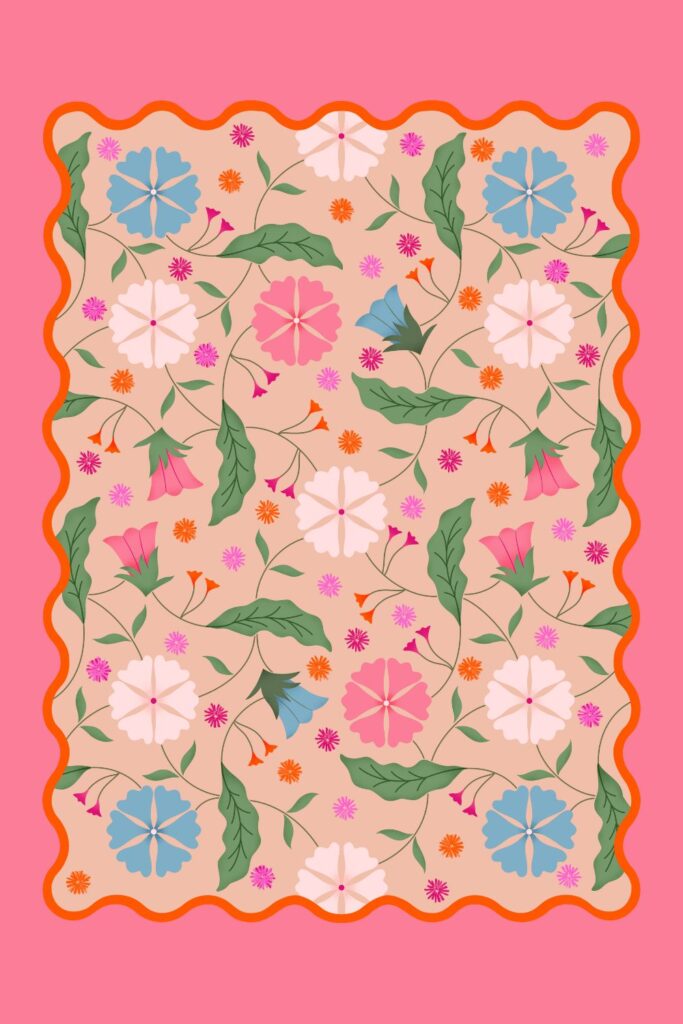 Floral Illustration from The Heritage Edit by Maritza Lisa, featuring romantic and eclectic motifs inspired by vintage florals and folk art.