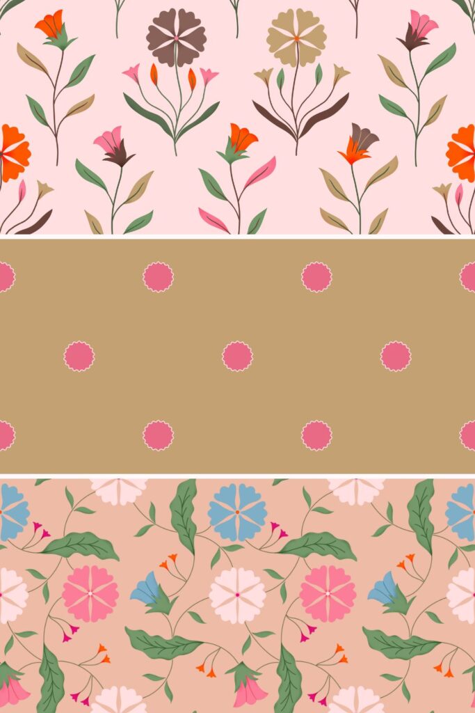 Surface pattern design from The Heritage Edit by Maritza Lisa, featuring romantic and eclectic motifs inspired by vintage florals and folk art.